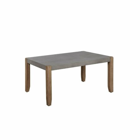 KD OFICINA 36 in. Newport Faux Concrete & Wood Coffee Table KD2855718